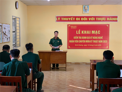 Sư đoàn 7 tổ chức kiểm tra trình độ kỹ năng nghề năm 2025