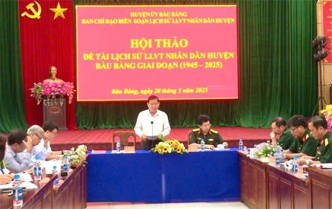 Hội thảo đề tài khoa học “Lịch sử LLVT nhân dân huyện Bàu Bàng (1945 - 2025)”
