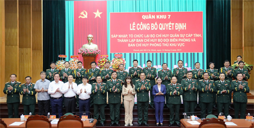 Lễ công bố quyết định sáp nhập, tổ chức lại Bộ CHQS cấp tỉnh, thành lập Ban chỉ huy Bộ đội Biên phòng và Ban chỉ huy Phòng thủ khu vực