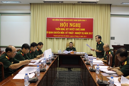 Quân khu 7  thẩm định, xét duyệt chức danh chuyên môn – kỹ thuật – nghiệp vụ năm 2017