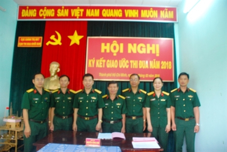 Cụm thi đua khối các Ban thuộc Cục chính trị ký kết giao ước thi đua năm 2018