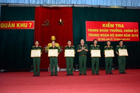 Bế mạc kiểm tra Trung đoàn trưởng, Chính ủy trung đoàn bộ binh năm 2018