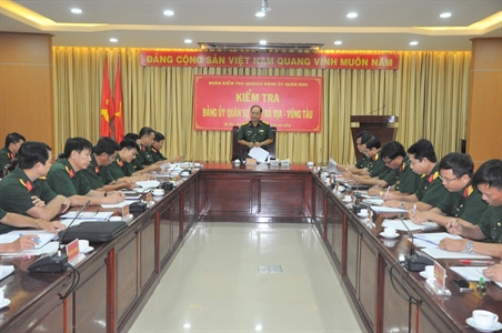 Bộ Tư lệnh Quân khu 7 kiểm tra Quy chế dân chủ cơ sở Đảng ủy Quân sự tỉnh Bà Rịa-Vũng Tàu