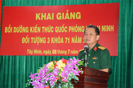 Tây Ninh khai giảng lớp bồi dưỡng kiến thức quốc phòng và an ninh đối tượng 3 năm 2024
