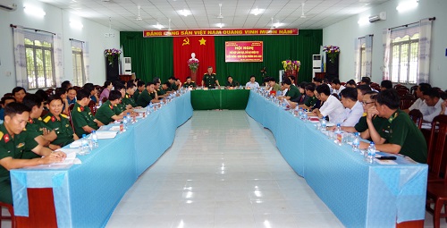 Ban Thường vụ Đảng ủy Quân sự tỉnh và Ban Thường vụ Huyện ủy Mộc Hóa phối hợp lãnh đạo chỉ đạo thực hiện nhiệm vụ quốc phòng - quân sự địa phương