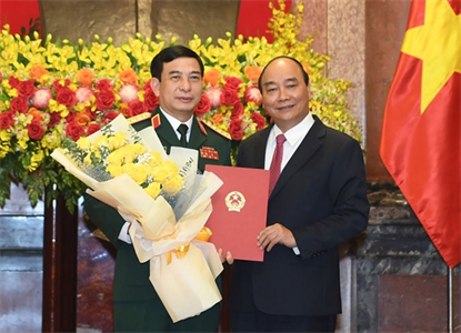 Chủ tịch nước trao quyết định thăng quân hàm Đại tướng đối với đồng chí Phan Văn Giang, Thượng tướng đối với đồng chí Vũ Hải Sản