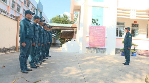 Ban Chỉ huy Quân sự (CHQS) xã Long Nguyên, huyện Bàu Bàng, tỉnh Bình Dương: 
Duy trì nghiêm kỷ luật, nề nếp, chính quy