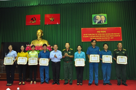 Quận Phú Nhuận thực hiện tốt công tác tuyển chọn, gọi đảng viên nhập ngũ