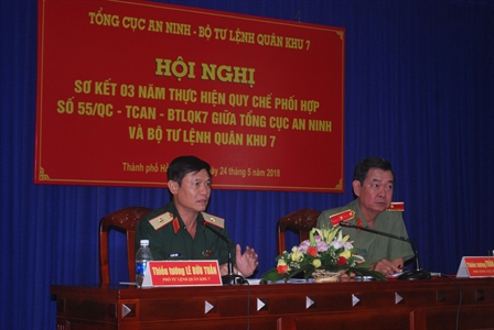 Tổng cục An ninh và Bộ Tư lệnh Quân khu 7 sơ kết 3 năm thực hiện quy chế phối hợp